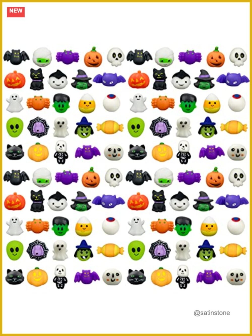 Halloween Mochi Squishy Toys 100 Pack Party Favors for Kids